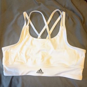 White Adidas Climalite Sports Bra